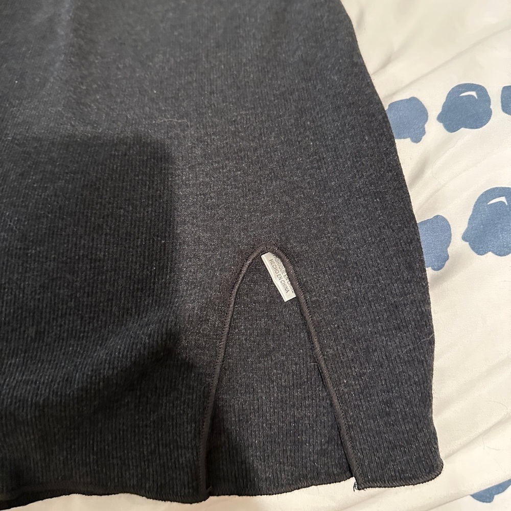 Charcoal Knit Long Sleeve Dress - Picture 3 of 4